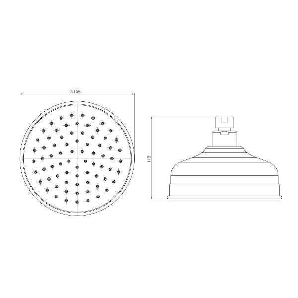 Phoenix Cromford 134-5000-40 Shower Rose, Brushed Nickel 4 Star 7LPM image
