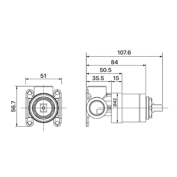 Artline / Spectra Universal Shower Mixer Body Only (no trim kit)