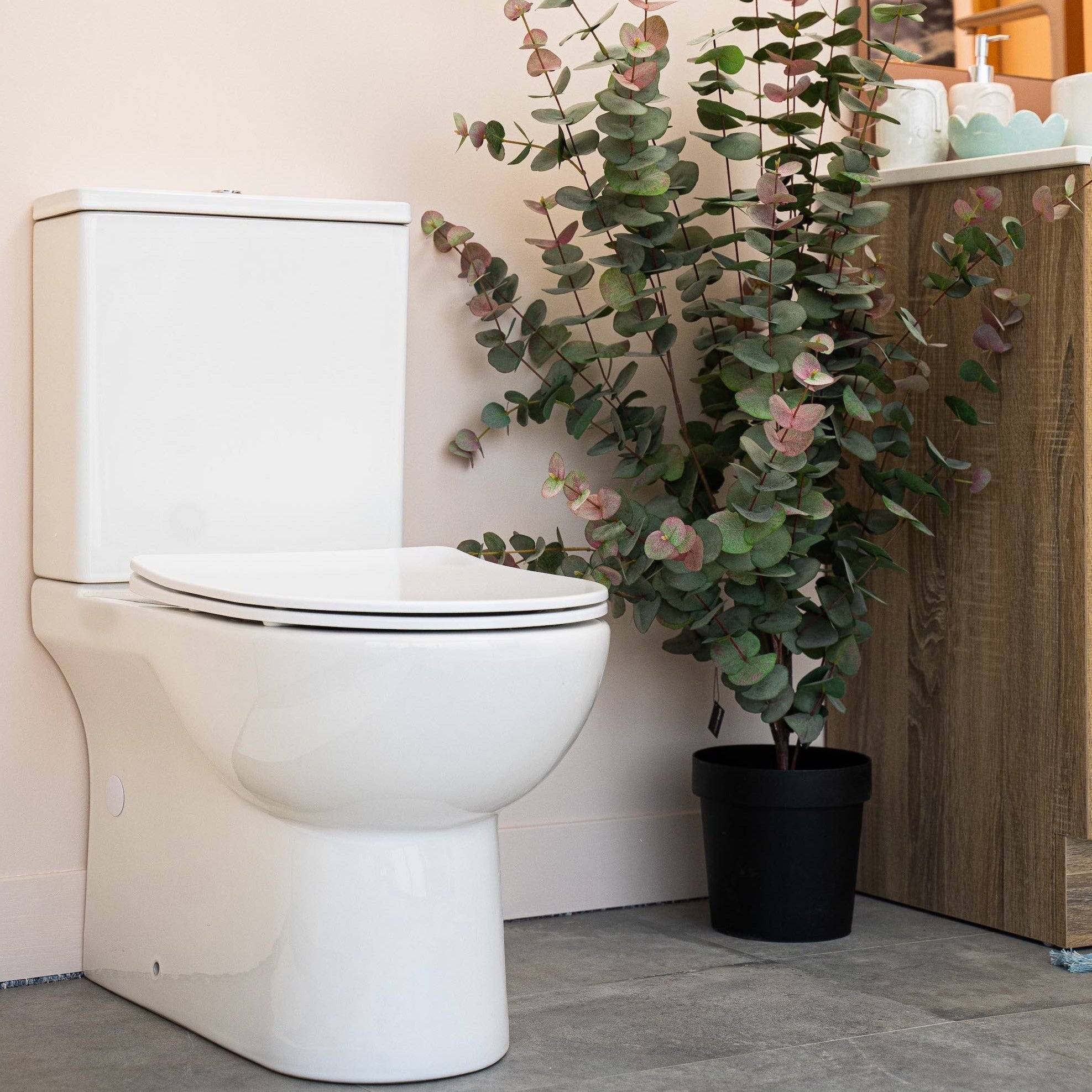 Galway Rimless Back To Wall Suite - White