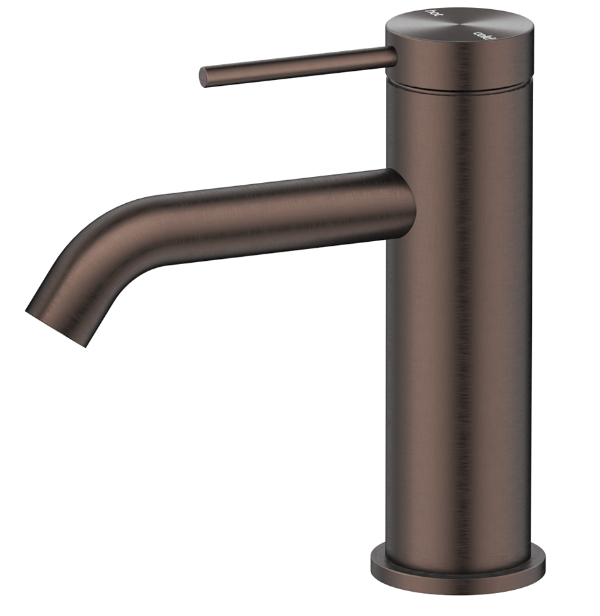 Bella Vista Mica Basin Mixer Curved Spout - Dusk Bronze