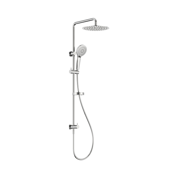 Fresh Twin Shower, Bottom Inlet, 250mm Overhead & Handset, Chrome