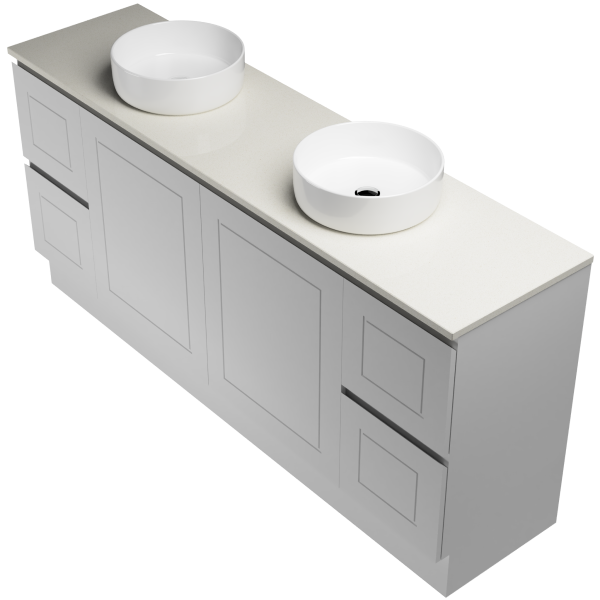 Nevada Classic 1800mm Floor Standing Vanity, Double Above or Under Counter Basin