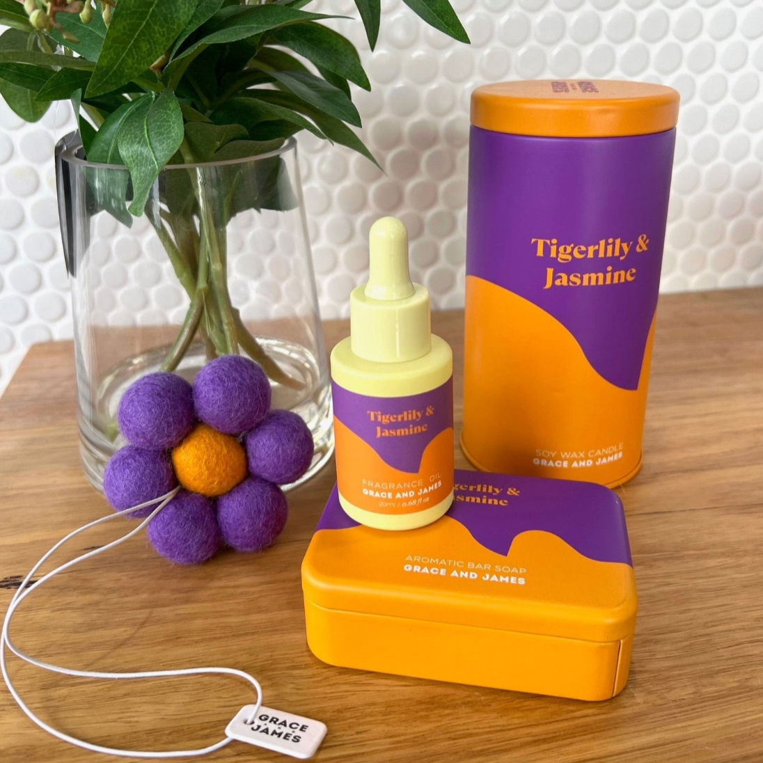 Air Fresheners Tigerlily & Jasmine - Felt Air Freshener