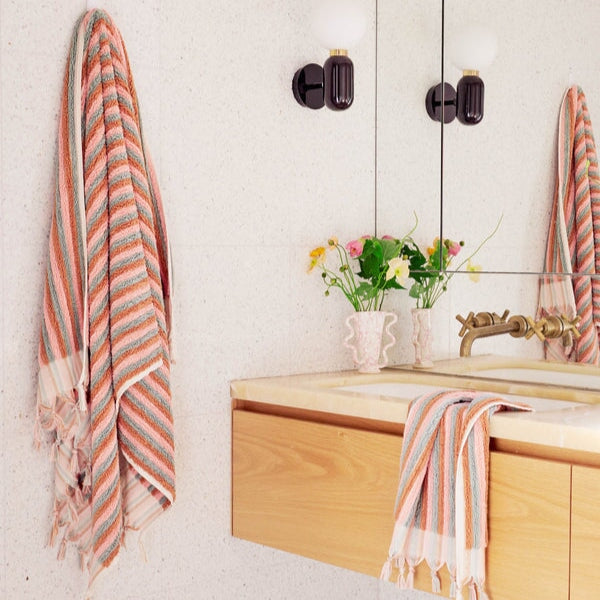 Bath Towels & Washcloths Candy Lane Fine Lines Turkish Bath Towel