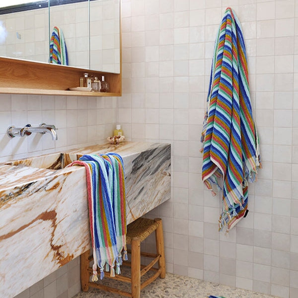 Bath Towels & Washcloths Madeira Stripe Turkish Bath Towel