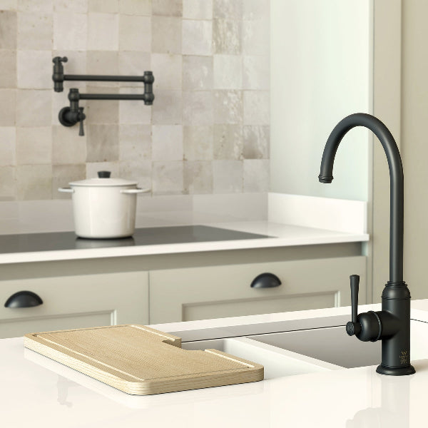 Phoenix Cromford Pot Filler, Matte Black image