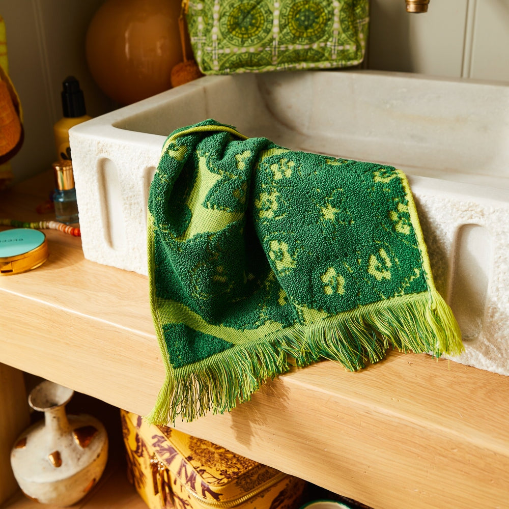 Washcloths Lucia Face Washer Set - Kelp