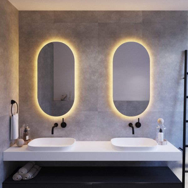Thermogroup Ablaze Premium Oval Pill Back Lit Mirror SO500