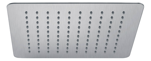 Koa Square 250mm Stainless Steel Shower Head, Brushed Nickel