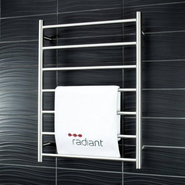 Radiant BRU-RTR01 Heated Ladder 600x800, Satin Brushed – Bathware Direct
