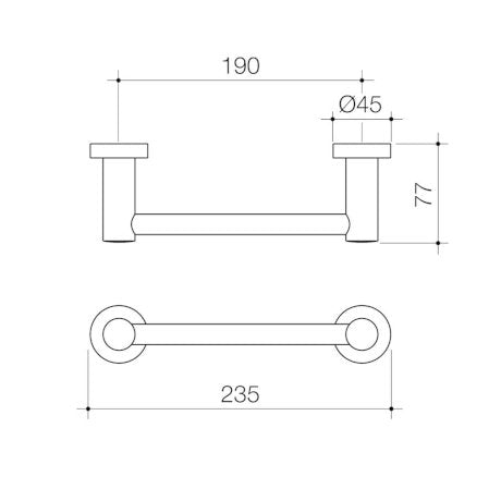 Caroma hand deals towel rail
