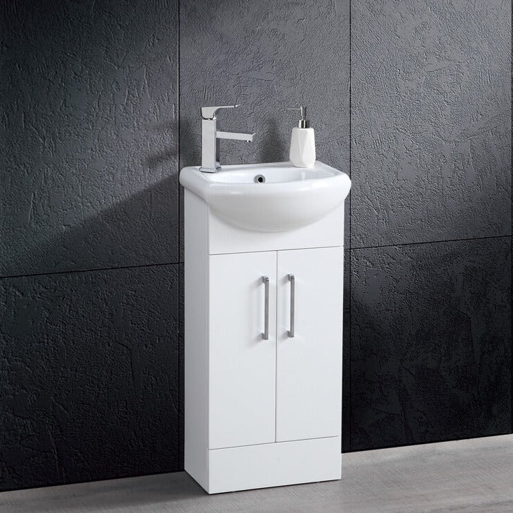 Orbit Compact Vanity 1th White Bathware Direct