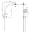 Dolce 2 In 1 Short Combination Shower, Chrome YSW2807-05F