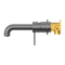 Nero Mecca Wall Mixer Set Basin/Bath Separate Backplates 160mm - Gun metal Grey