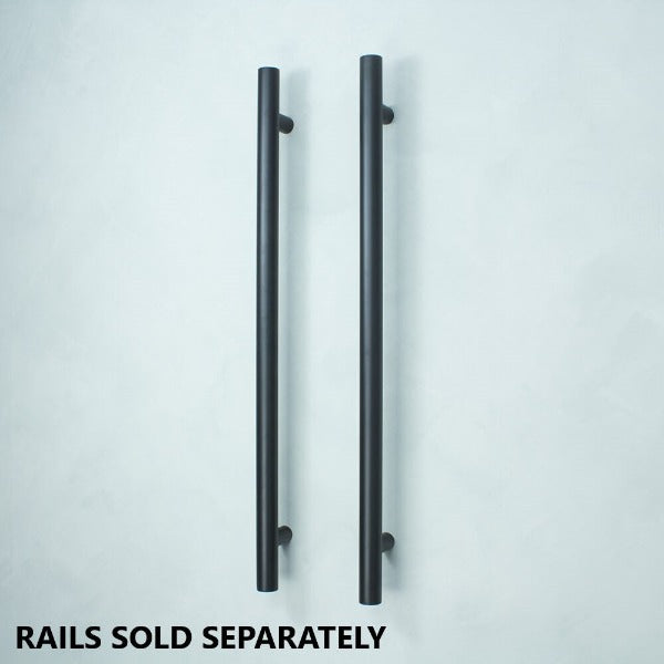 Vertical heated towel rail black hotsell