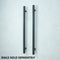 Radiant 12V Vertical Single Bar Round Heated Towel Rail Matte Black BLK-VTR-950