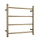 Thermorail Straight Round 550mm x 550mm Heated Ladder Towel Rail - Brushed Brass SR25MBB