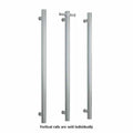 Thermorail 12V Vertical Single Bar Round Heated Towel Rail, Brushed VS900HBR