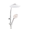 Collis Willow Curved Short-Tail Combo Rail Shower Set Chrome & White