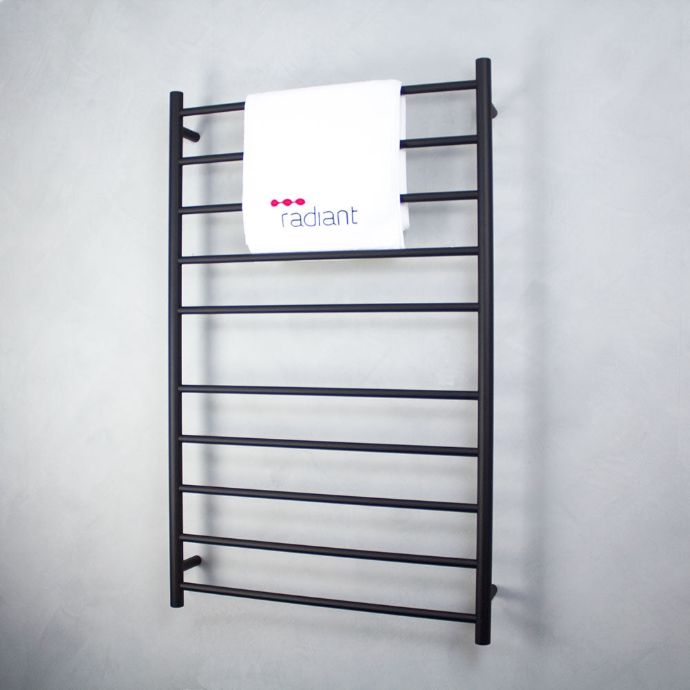 Radiant BRTR04 Round Heated Ladder - 750 x 1200, Matte Black – Bathware  Direct