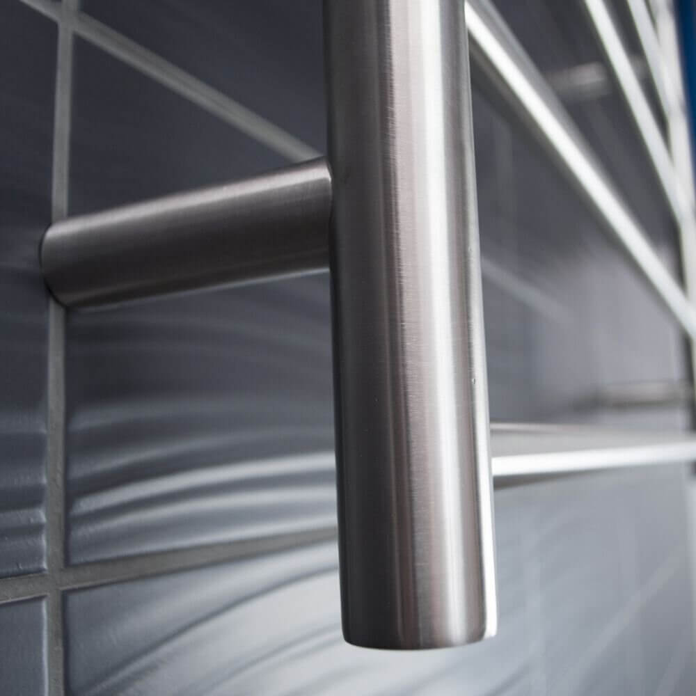 Radiant BRU-RTR430 Heated Ladder 430x1100, Satin Brushed – Bathware Direct