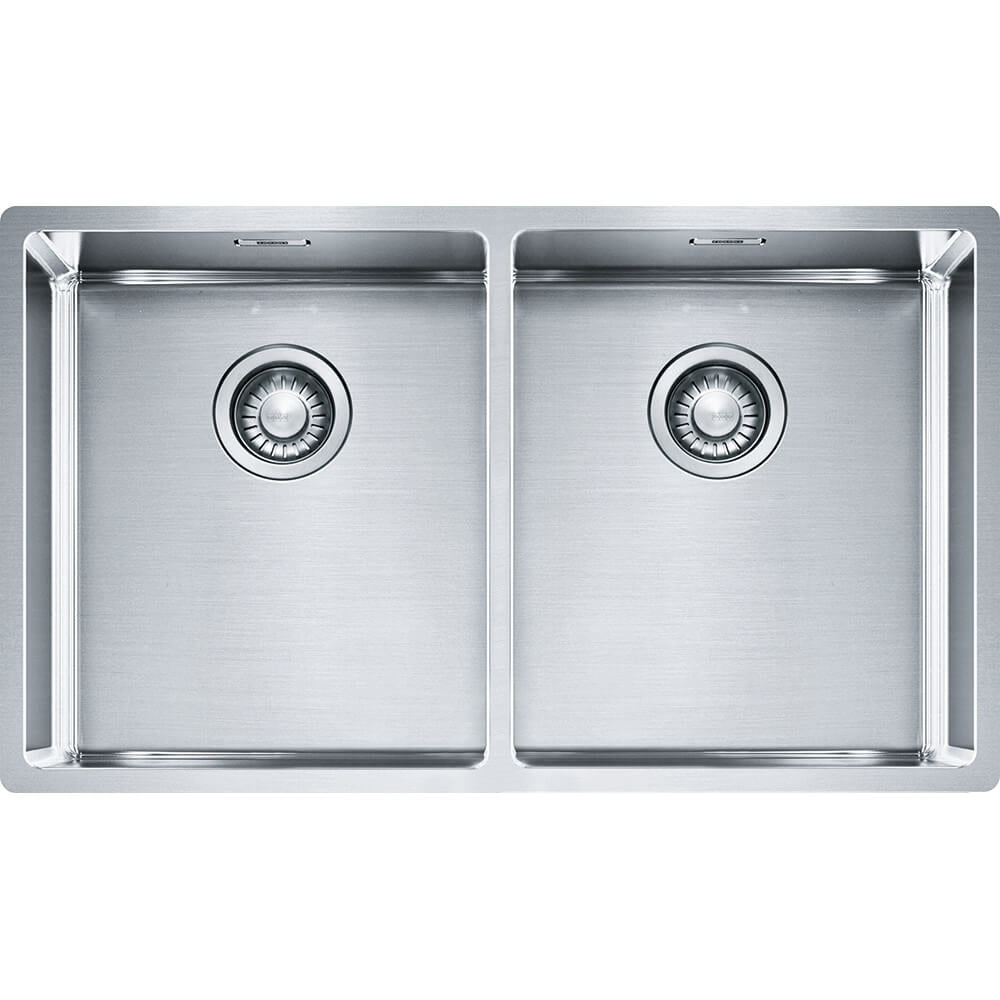 Franke double bowl sales sink with drainer