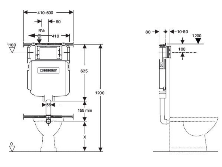 Geberit online concealed cistern