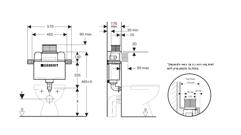 Geberit Kappa Concealed Cistern Bathware