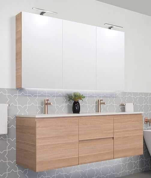 Overhead bathroom deals vanity lighting