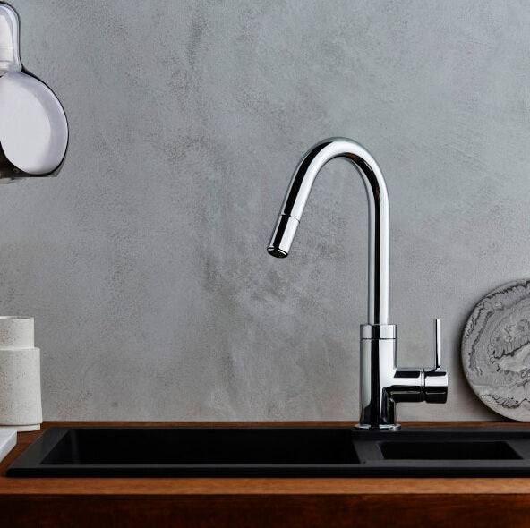 Methven Culinary Gooseneck Sink Mixer with Pull Out Spray Bathware Direct