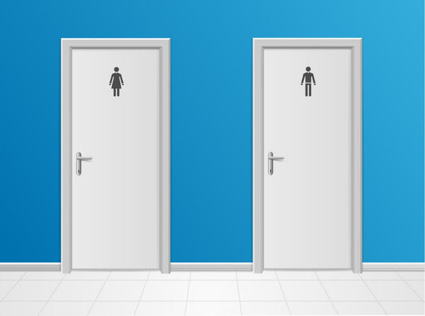 Vector Illustration of Male and Female Toilet Doors