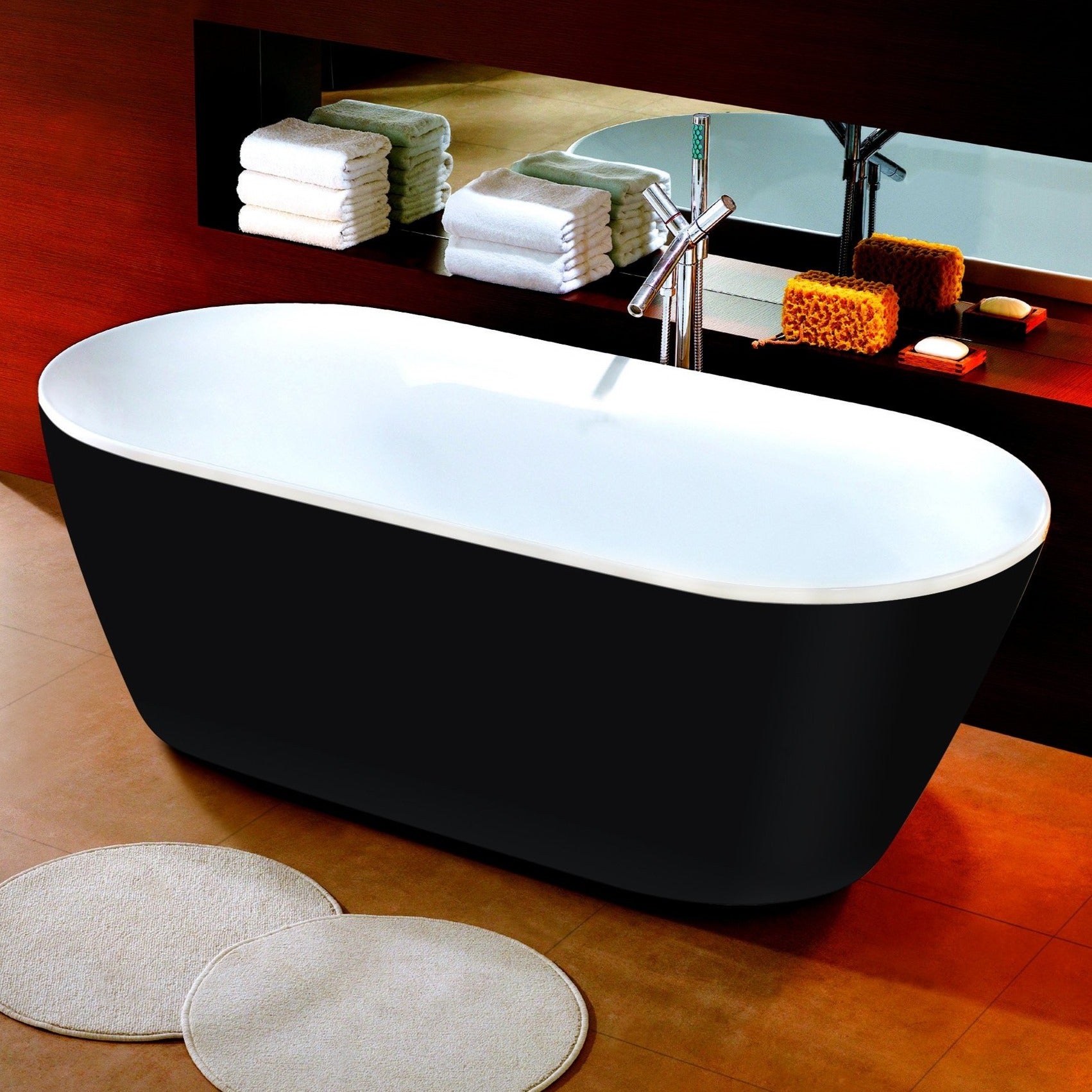High Gloss White with Black Surround