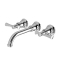 Phoenix Cromford Wall Basin / Bath Lever Tap Set 180mm Spout, Chrome image