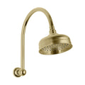 Phoenix Cromford 134-5300-12 High-Rise Shower Arm & Rose, Brushed Gold 4 Star 7LPM image