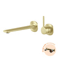 Phoenix Vask SwitchMix Wall Basin / Bath Mixer Set 200mm Pin Up Fit-Off Kit, Brushed Gold image