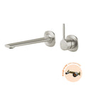Phoenix Vask SwitchMix Wall Basin / Bath Mixer Set 200mm Pin Up Fit-Off Kit, Brushed Nickel image