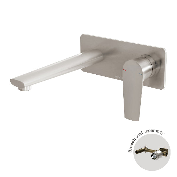 Phoenix Builders Arlo Wall Basin / Bath Mixer Set 200mm Trim Kit Only, Brushed Nickel image