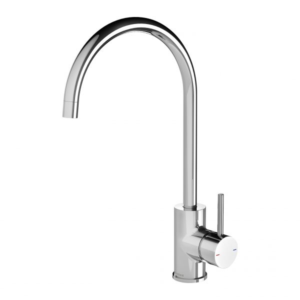 Phoenix Builders Pina Sink Mixer 200mm Gooseneck, Chrome image
