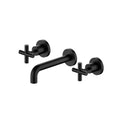 Nero X Plus Matte Black Wall Basin Set, 180mm Spout