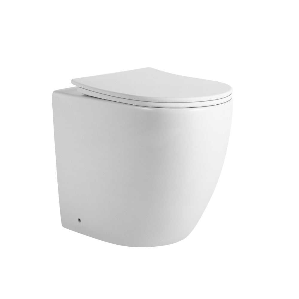 R&T In Wall Package - Haze Rimless Pan, Inwall Cistern and Tyler Porcelain Button