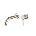 Franz Artline Wall Basin/Bath Mixer - Brushed Nickel - Two Round Cover Plates And Spout (Trim Kit Only) image