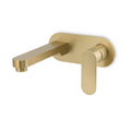 Spectra Wall Basin/Bath Mixer 180mm Spout - Brushed Gold with Oval Backing Plate  (Trim Kit only)