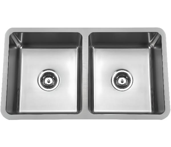 EuroEco Seville Double Bowl Rectangular Under Counter Sink