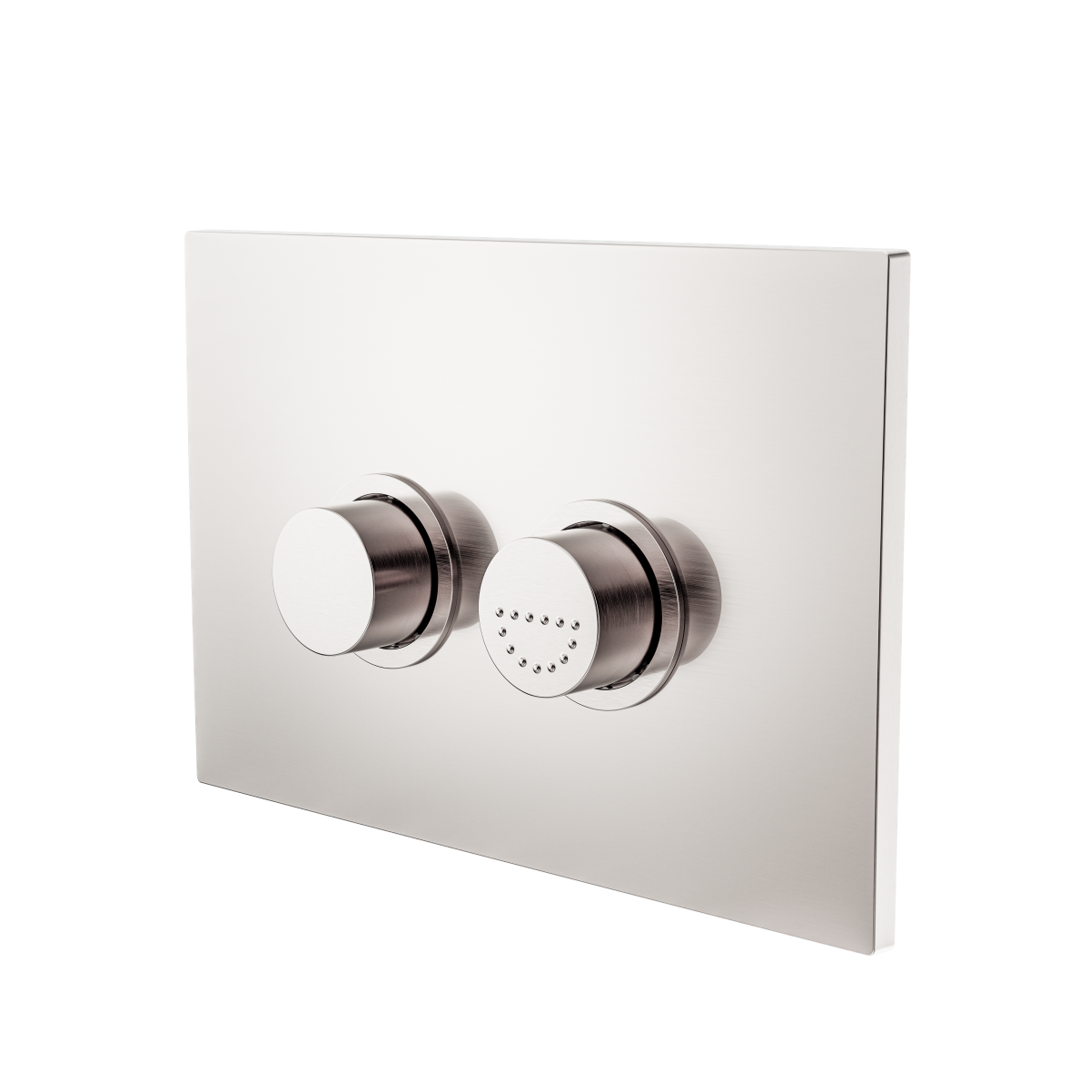 Care+ R&T Raised Pneumatic Button Brushed Nickel Finish