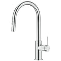 Bella Vista Mica Gooseneck Pull Out Sink Mixer, Chrome image