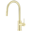 Bella Vista Mica Gooseneck Pull Out Sink Mixer, French Gold image