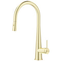 Bella Vista Mica Pull-Out Cone Gooseneck Sink Mixer, French Gold image