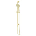 Bella Vista Mica Fluted Shower Rail - Inbuilt Inlet, French Gold image
