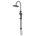 Bella Vista Mica Fluted Gooseneck Dual Shower Rail, Black image
