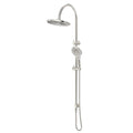 Bella Vista Mica Fluted Gooseneck Dual Shower Rail, Brushed Nickel image